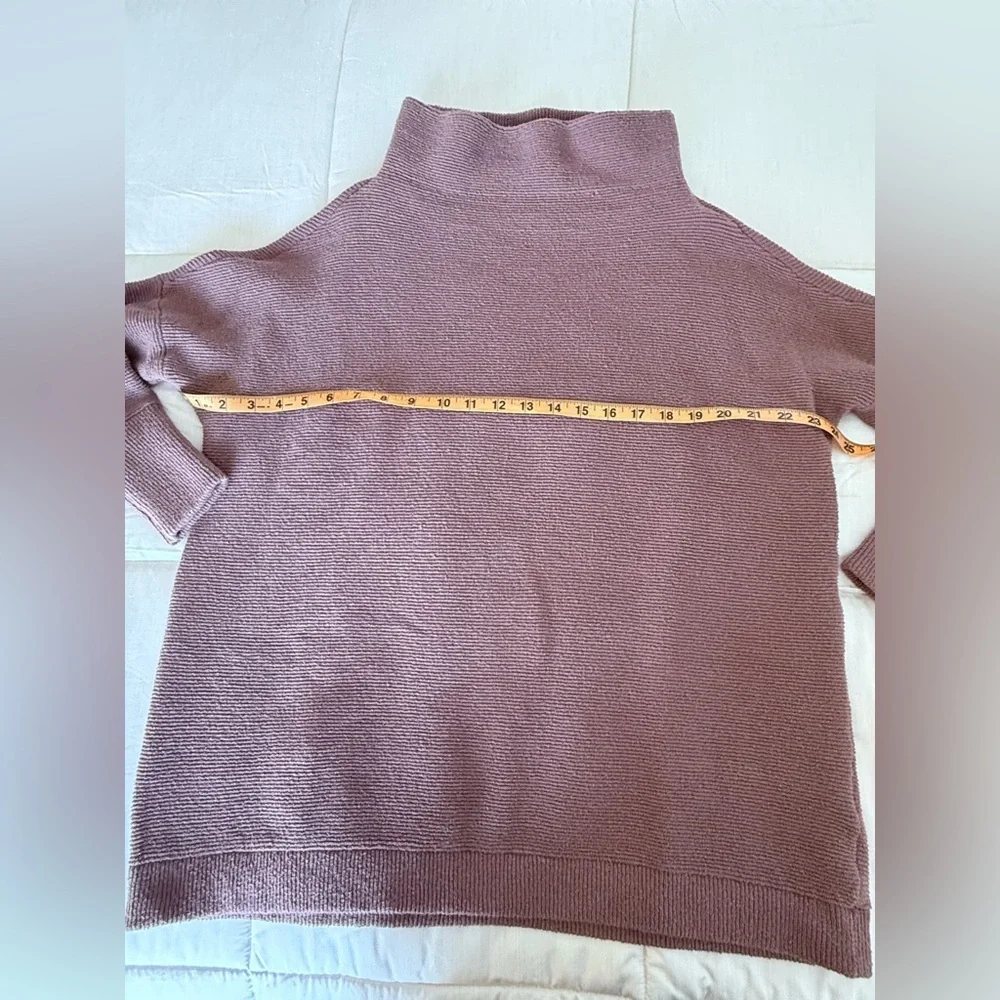 Free People Ottoman Slouchy Tunic sweater brown, nutmeg mock neck oversized XS